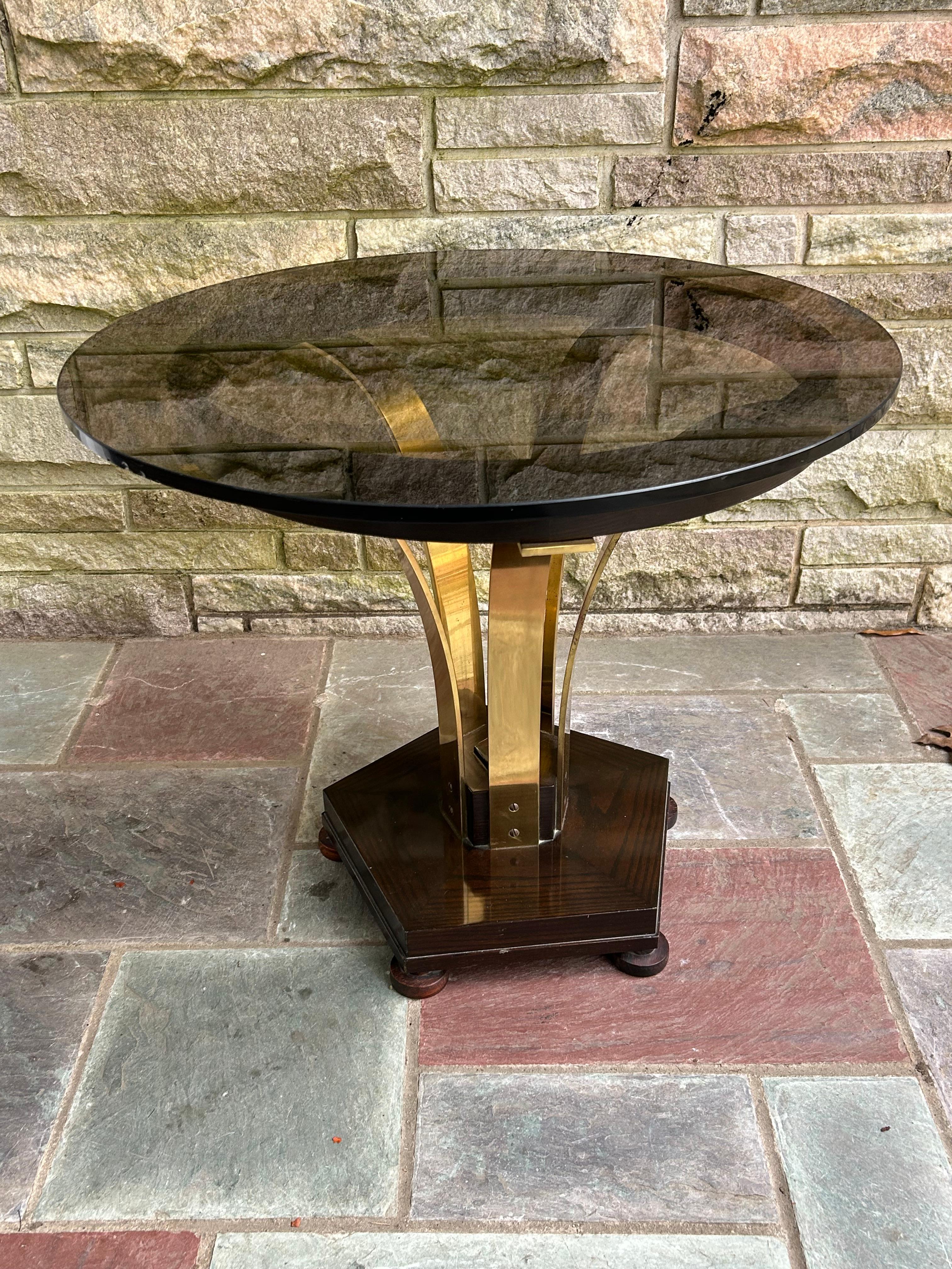 Magnificent Pentagonal Edward Wormley Dunbar Bronze Side Table Mid-Century For Sale 8