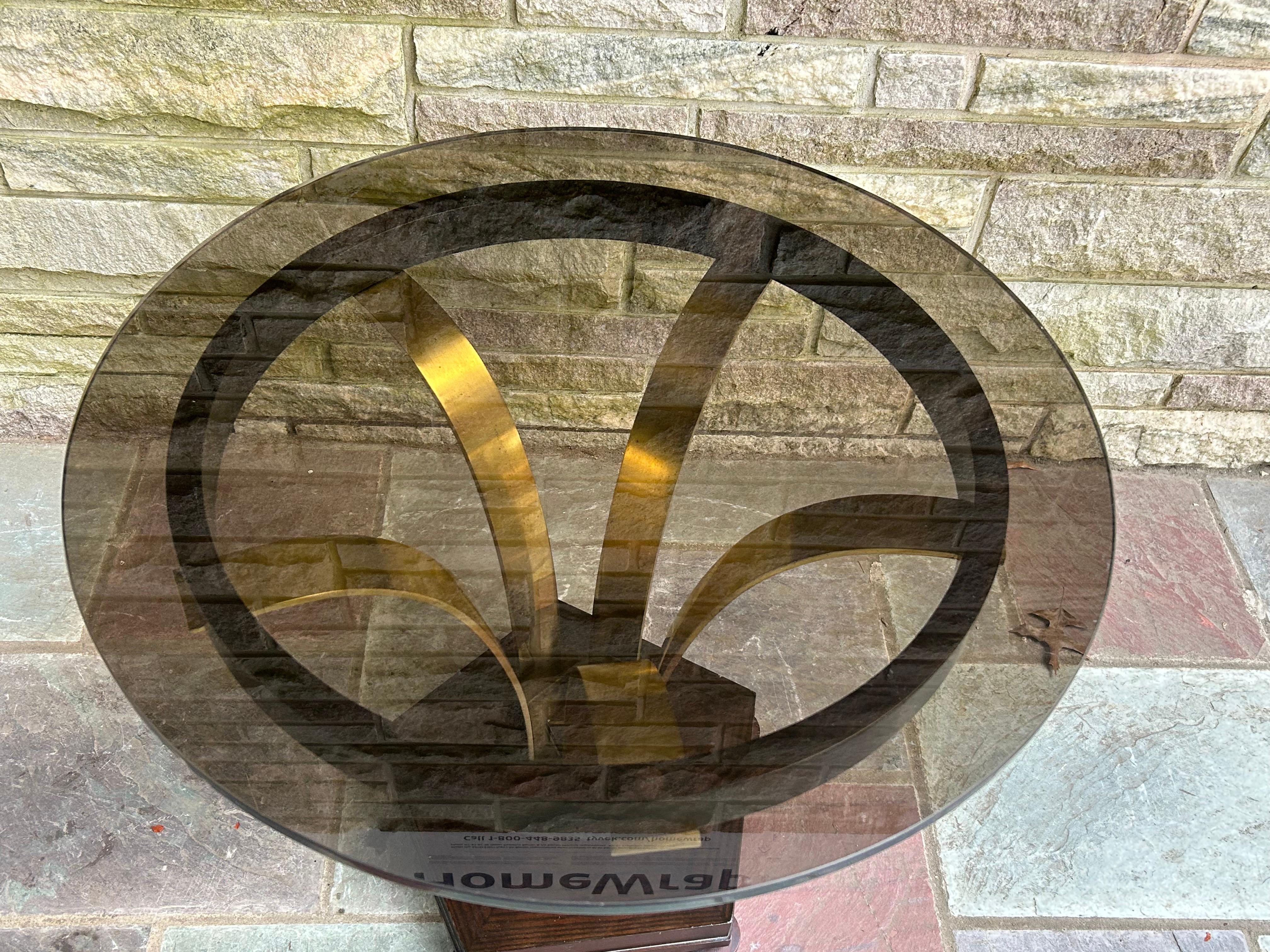 Mid-Century Modern Magnificent Pentagonal Edward Wormley Dunbar Bronze Side Table Mid-Century For Sale