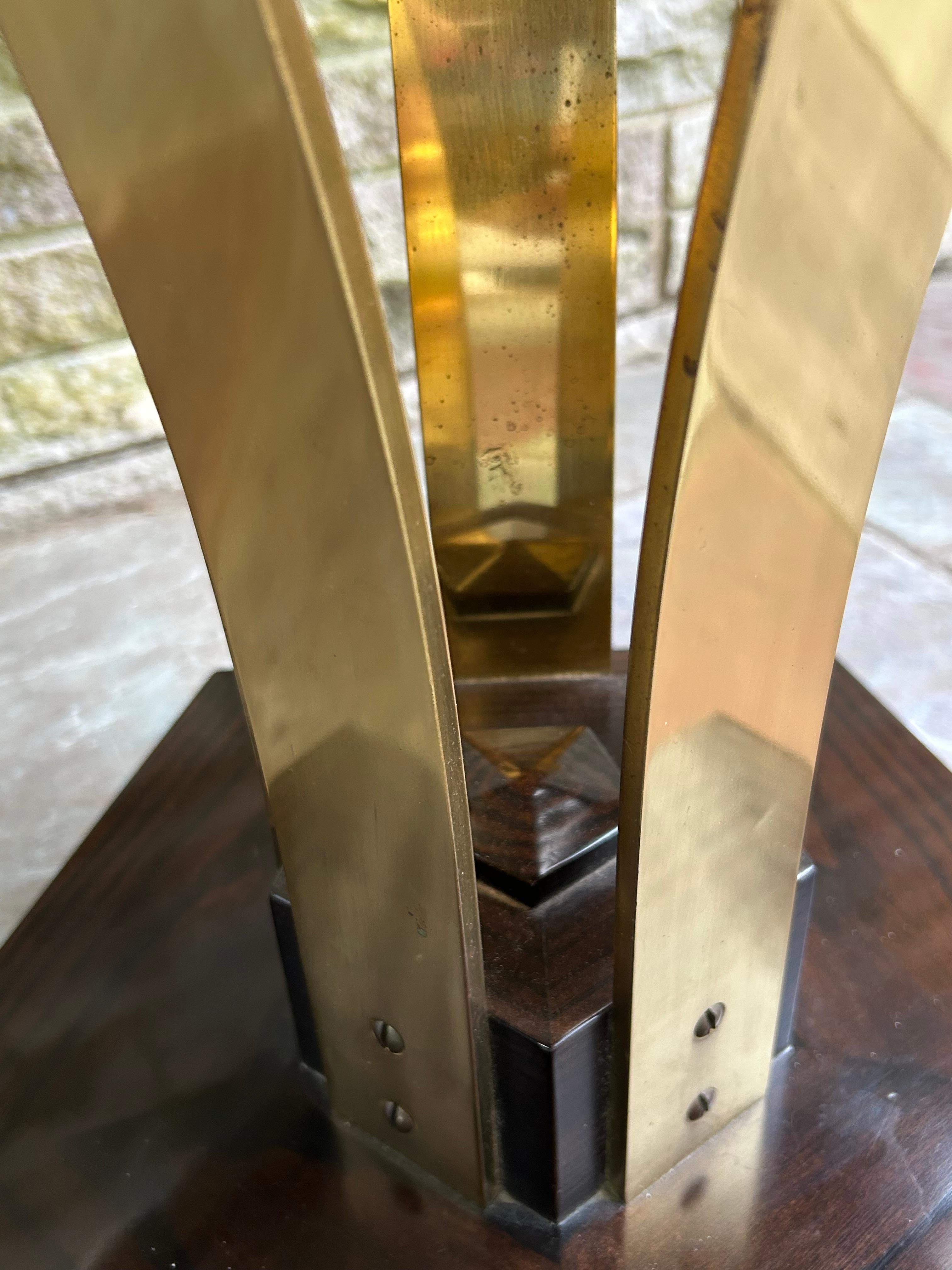 Magnificent Pentagonal Edward Wormley Dunbar Bronze Side Table Mid-Century In Good Condition For Sale In Pemberton, NJ