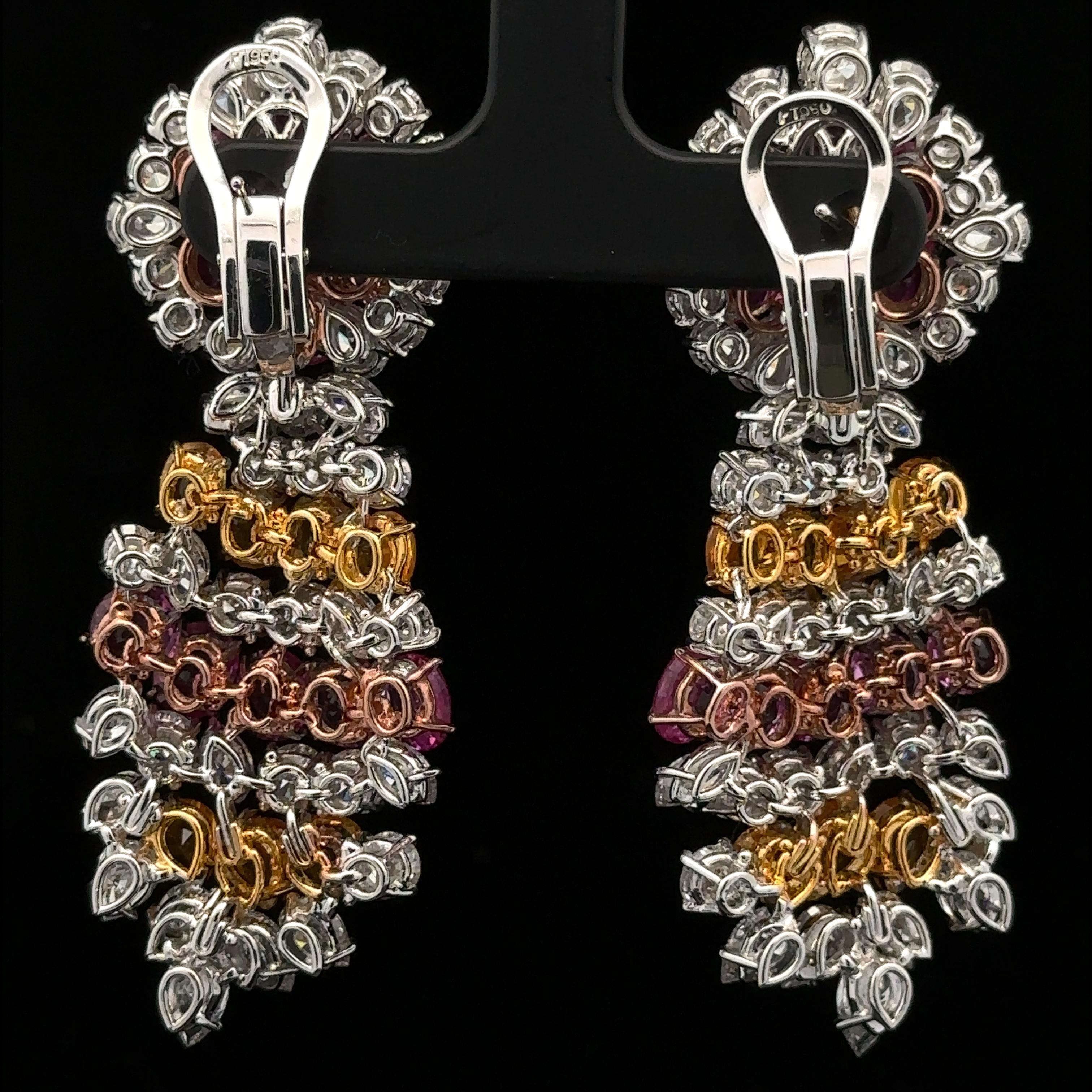 --Pietre: --
(38) Zaffiri naturali autentici - taglio ovale - incastonati - colore rosa senza calore Birmania - colore giallo arancio riscaldato Ceylon - 24,45ctw (esatto)
** Vedere i dettagli del rapporto qui sotto per informazioni complete sugli