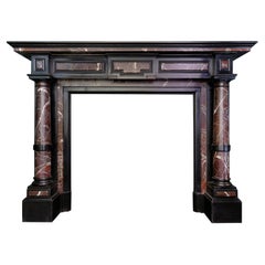Magnificent Polished Belgium Black Chimneypiece