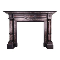 Magnificent Polished Belgium Black Chimneypiece