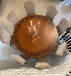 Magnificent Quality 8/10 Seater Antique Burr Walnut Carved Gilded Dining Table