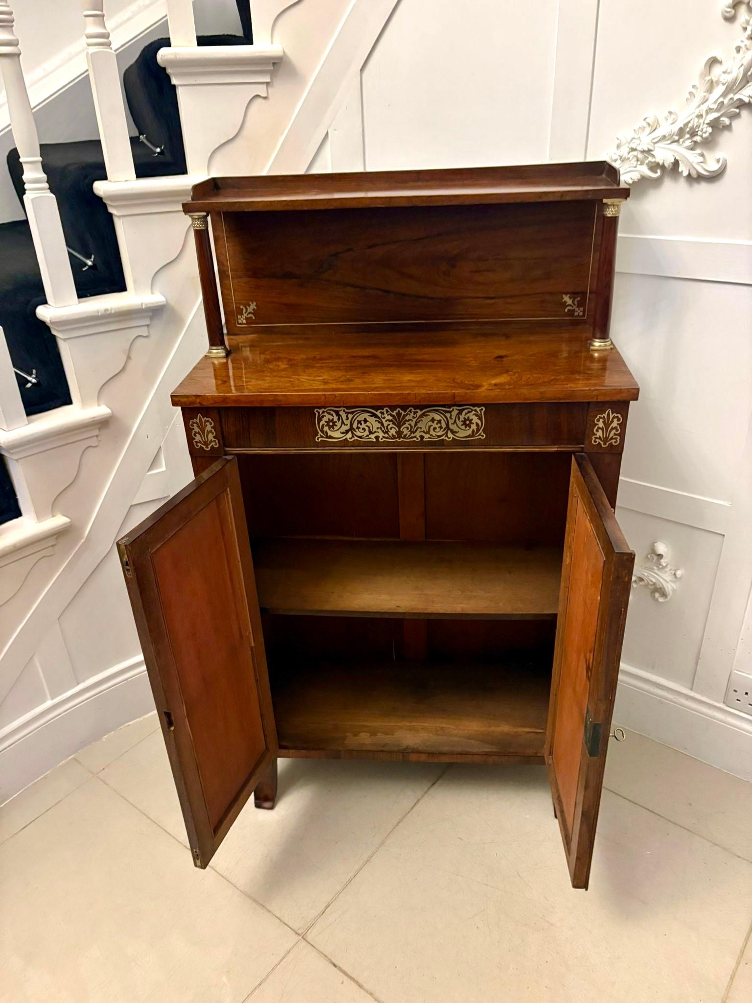 Magnificent Quality Antique Regency Mahogany Chiffonier / Side Cabinet im Angebot 6