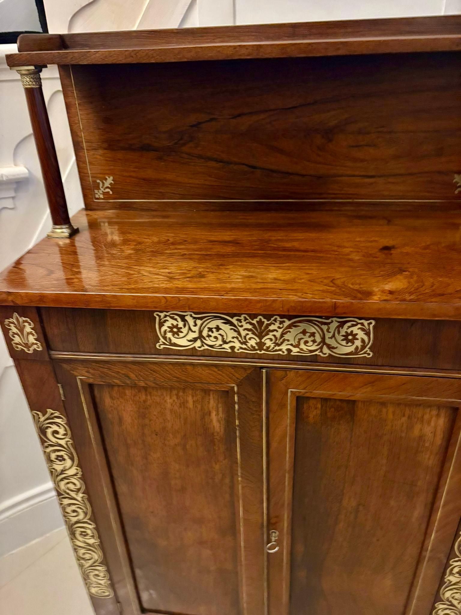 Magnificent Quality Antique Regency Mahogany Chiffonier / Side Cabinet (Mahagoni) im Angebot