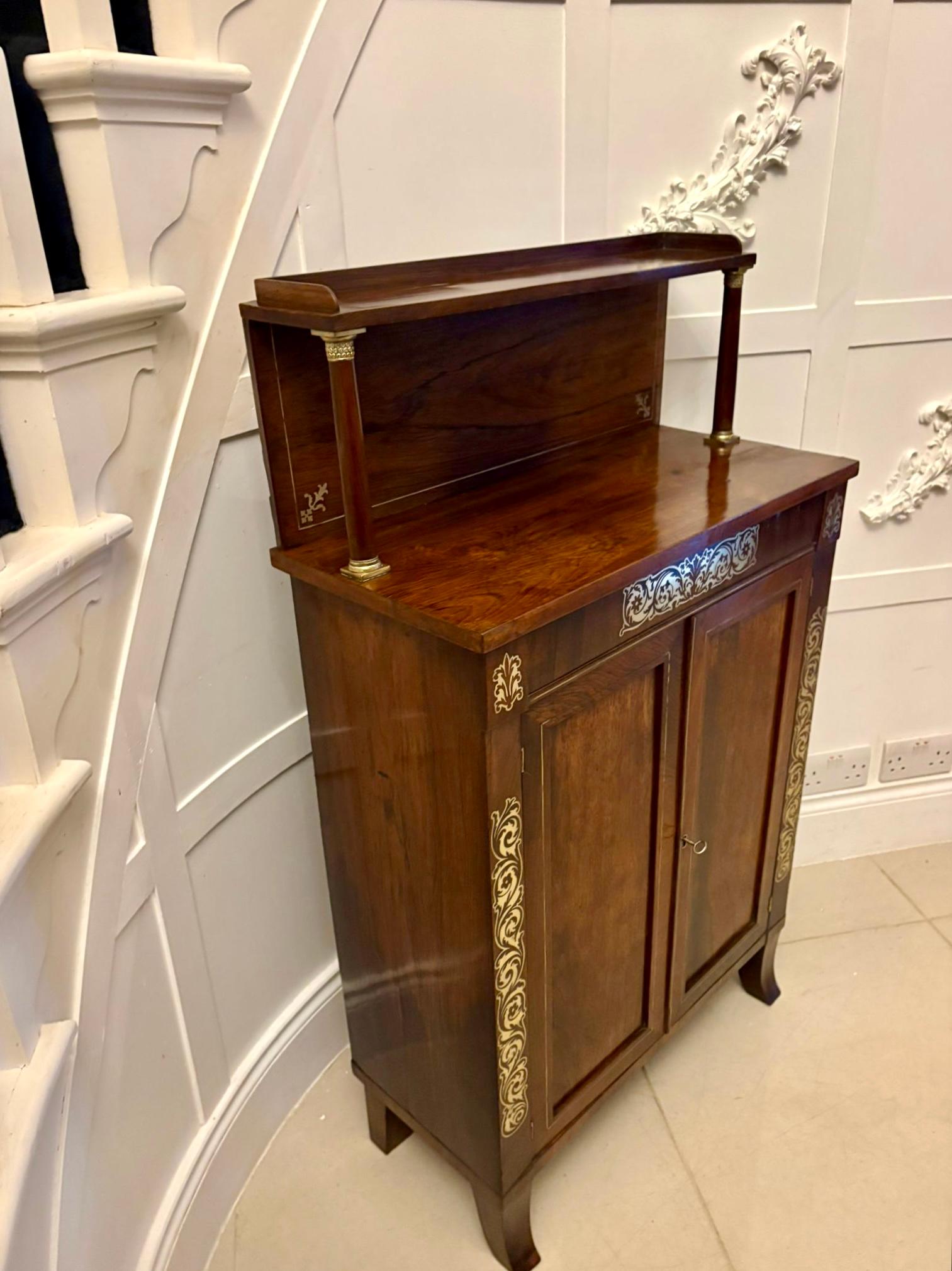 Magnificent Quality Antique Regency Mahogany Chiffonier / Side Cabinet im Angebot 2