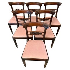 Magnificent Quality Antique Regency Mahogany Set of Six Dining Chairs