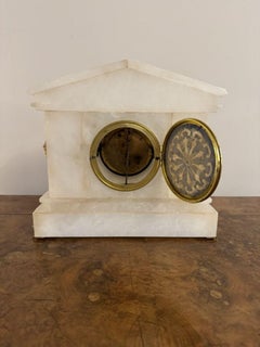 Magnificent quality antique Victorian alabaster mantle clock
