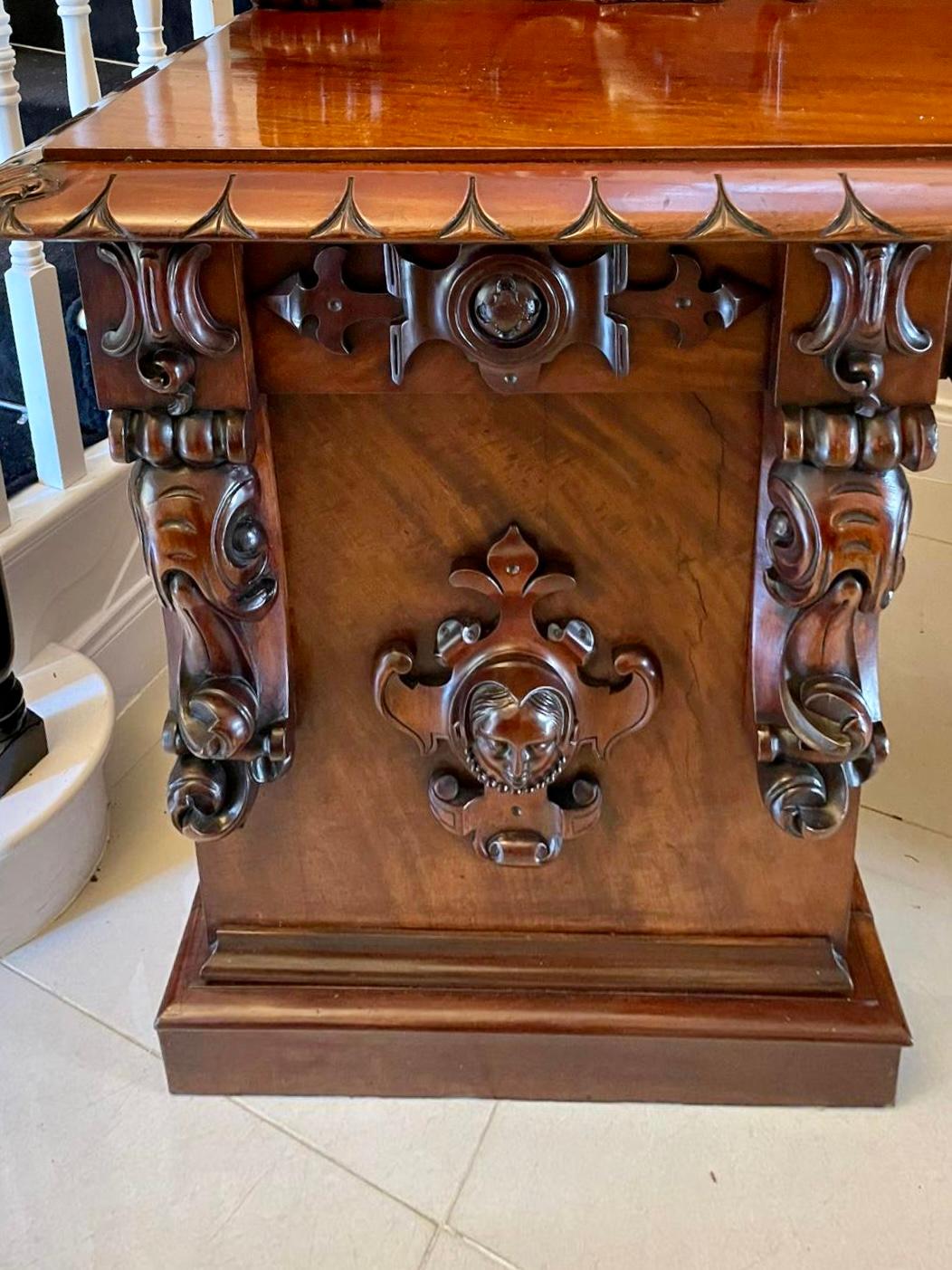 Magnificent Quality Antique William iv Carved Mahogany Sideboard For Sale 7