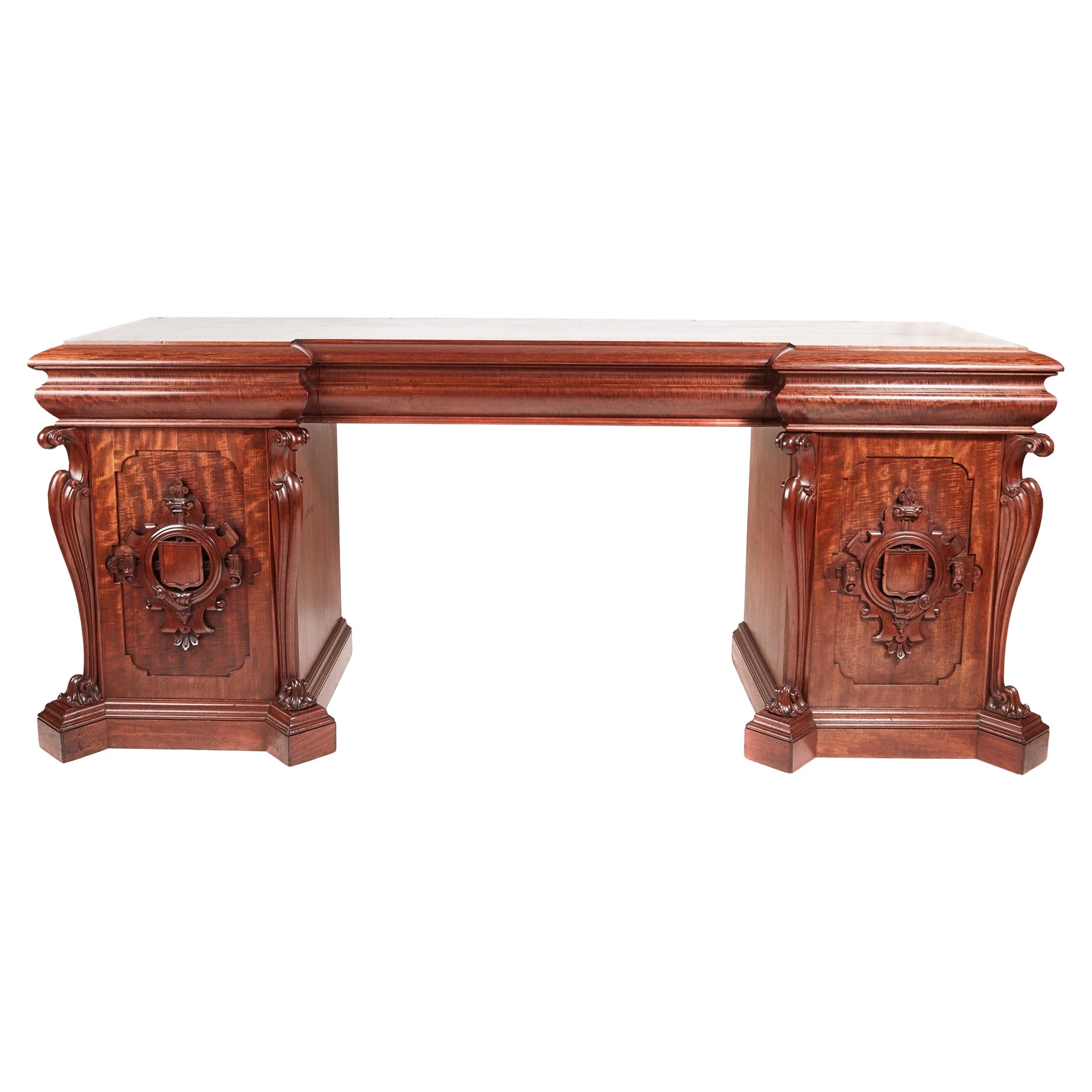 Magnifica credenza in mogano intagliato di qualità antica William IV