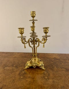 Magnífica pareja de candelabros antiguos del siglo XIX de gran calidad