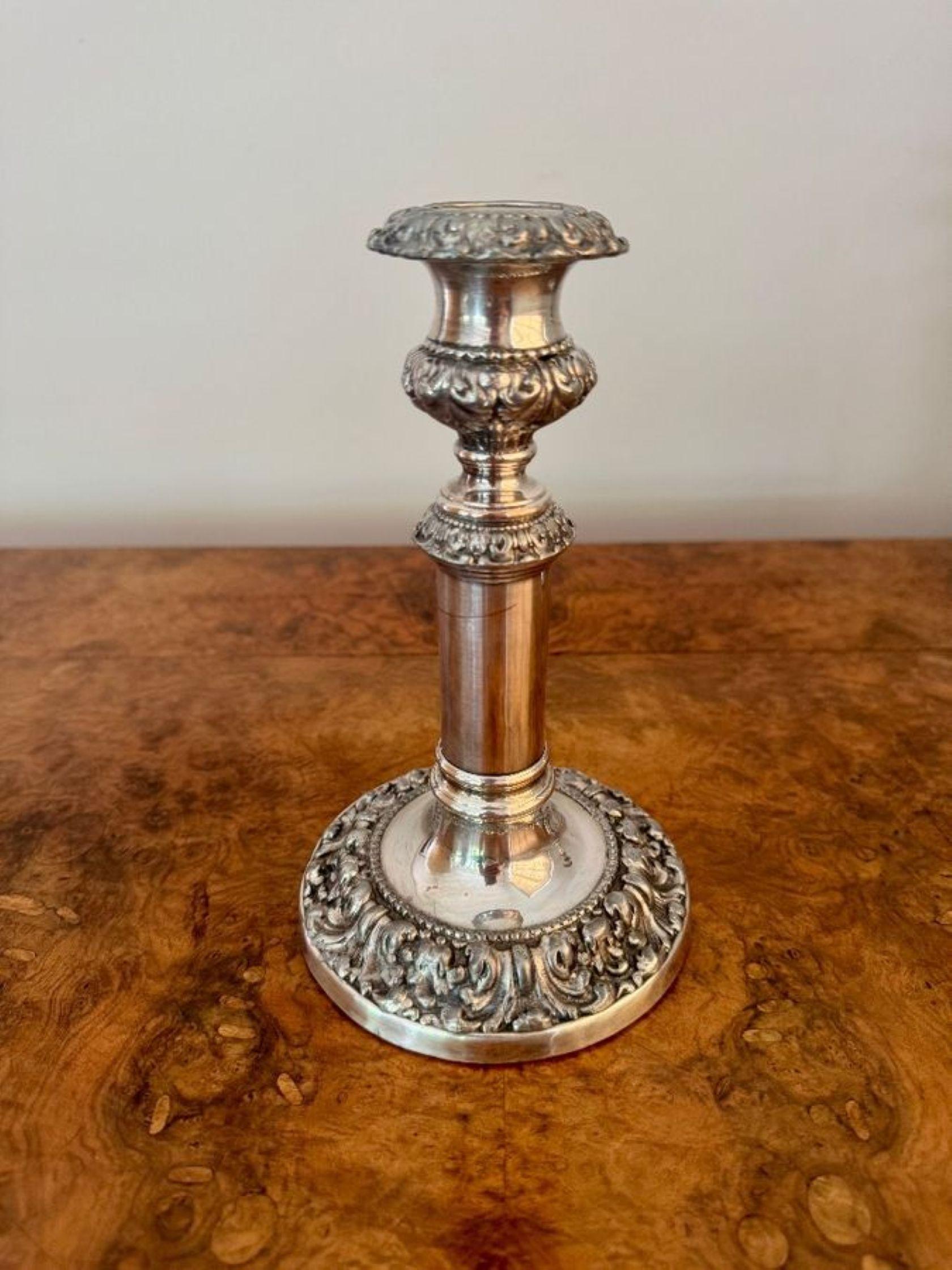 19th Century Magnificent quality pair of antique Georgian telescopic candlesticks For Sale