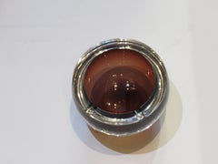 Magnificent Rare 1940s Italian Murano Seguso Amethyst / Clear Glass Large Bowl