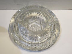 Magnificent Rare 19th Century Brilliant Cut Dorflinger Etched Ashtray Bowl