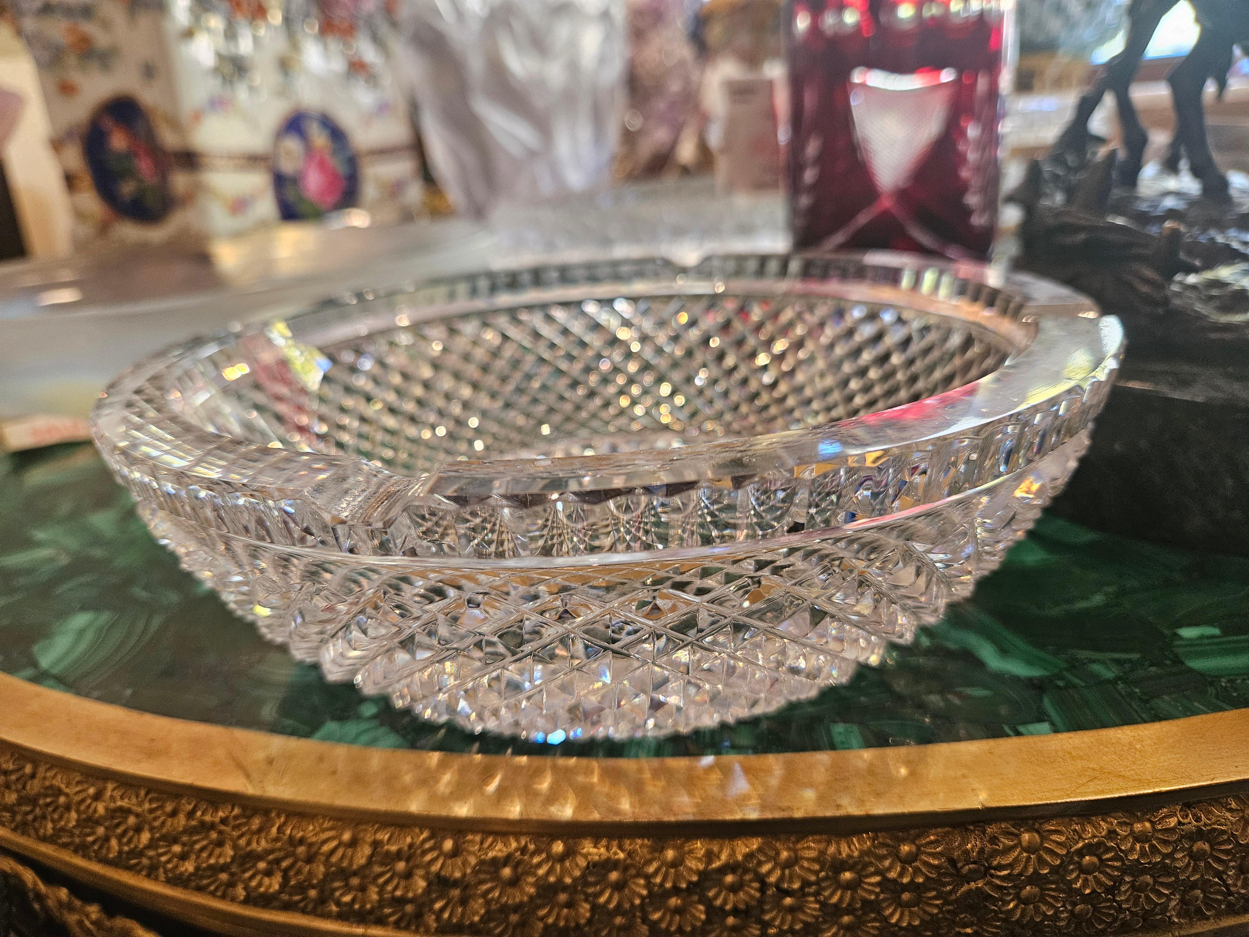 The Following Items we are offering is this Rare Important Beautiful Estate Rare Heavy Estate Dorflinger Pattern Diamond Cut Clear Glass Dish Bowl. Circa 19th Century. Taken out of an Important New York City Estate Collection. An Absolute and
