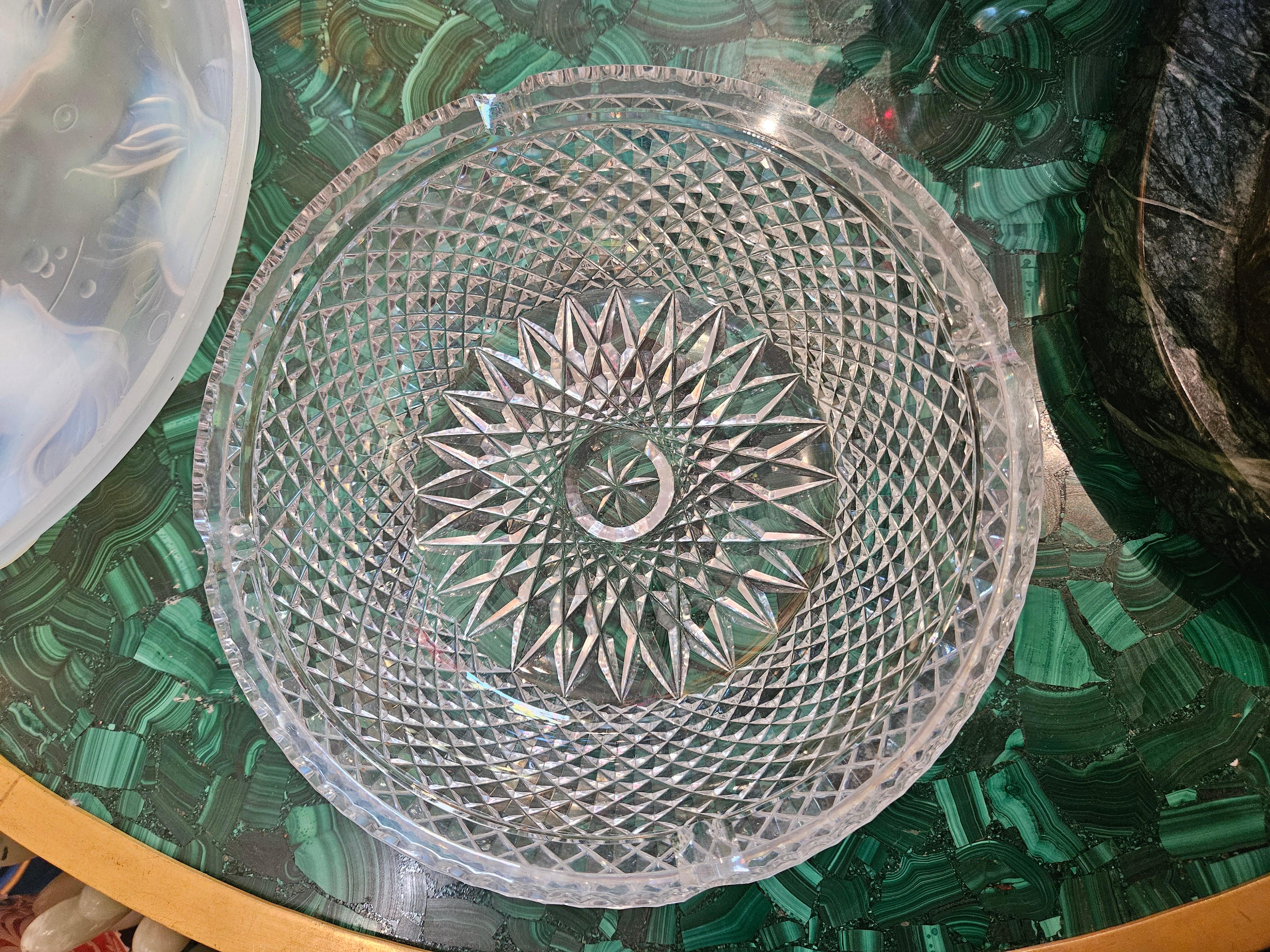 Magnificent Rare 19th Century Large Brilliant Cut Dorflinger Etched Bowl In Good Condition For Sale In New York, NY