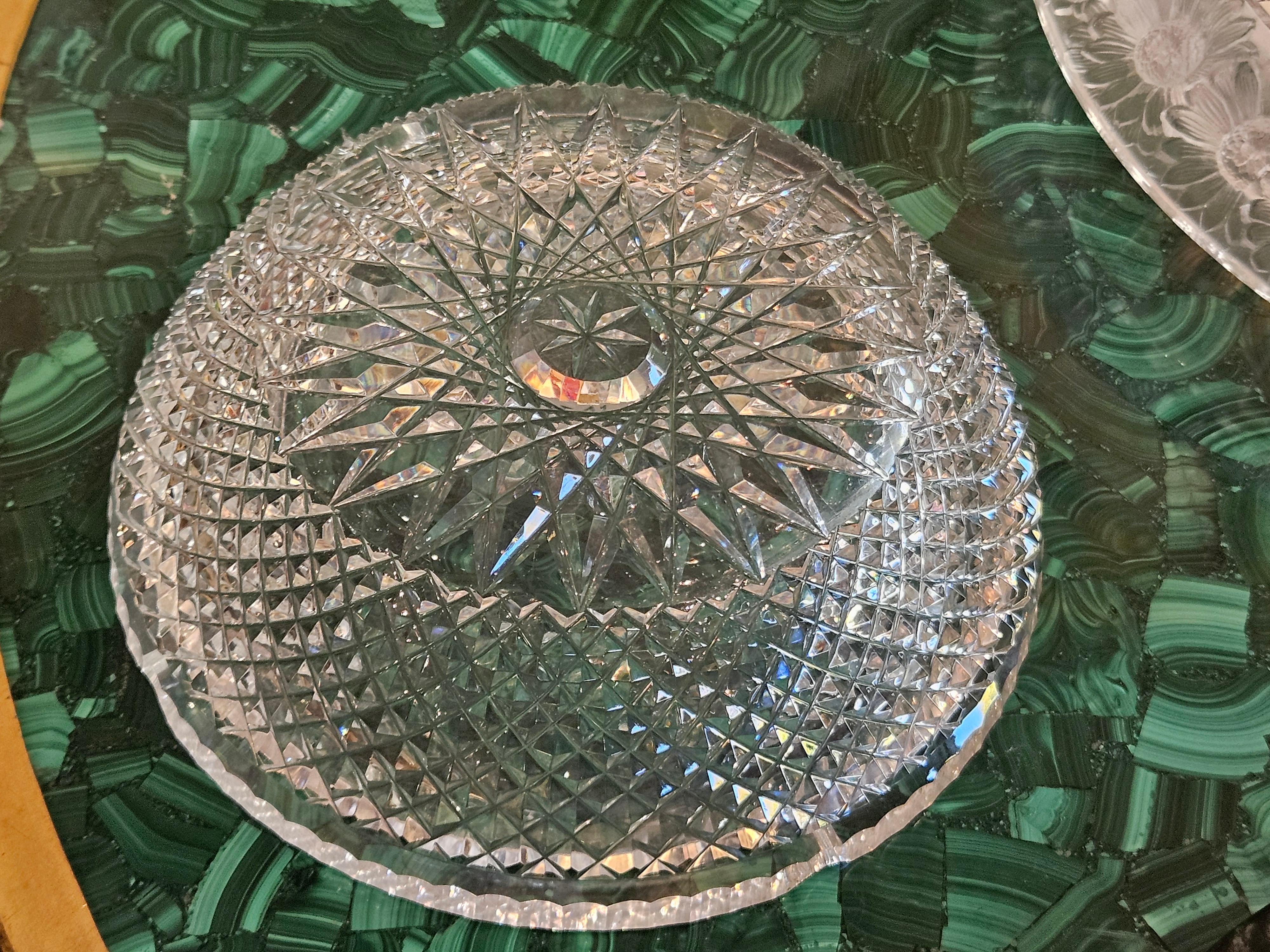 20th Century Magnificent Rare 19th Century Large Brilliant Cut Dorflinger Etched Bowl For Sale