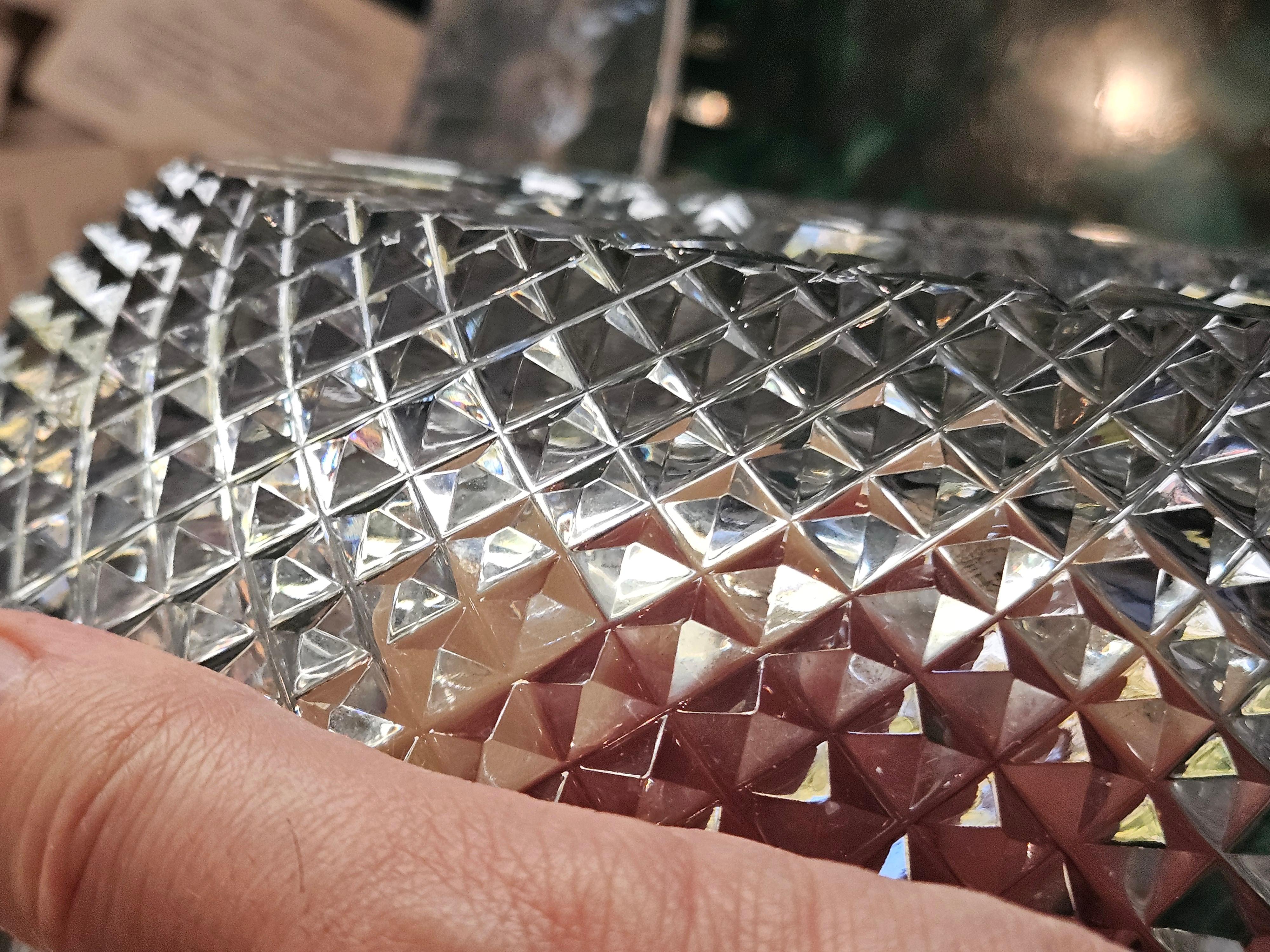 Cut Glass Magnificent Rare 19th Century Large Brilliant Cut Dorflinger Etched Bowl For Sale
