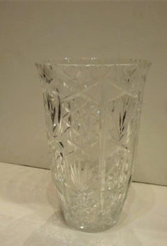 Magnificent Rare 19th Century Large Brilliant Cut Dorflinger Etched Vase
