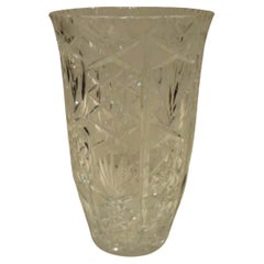 Magnificent Rare 19th Century Large Brilliant Cut Dorflinger Etched Vase