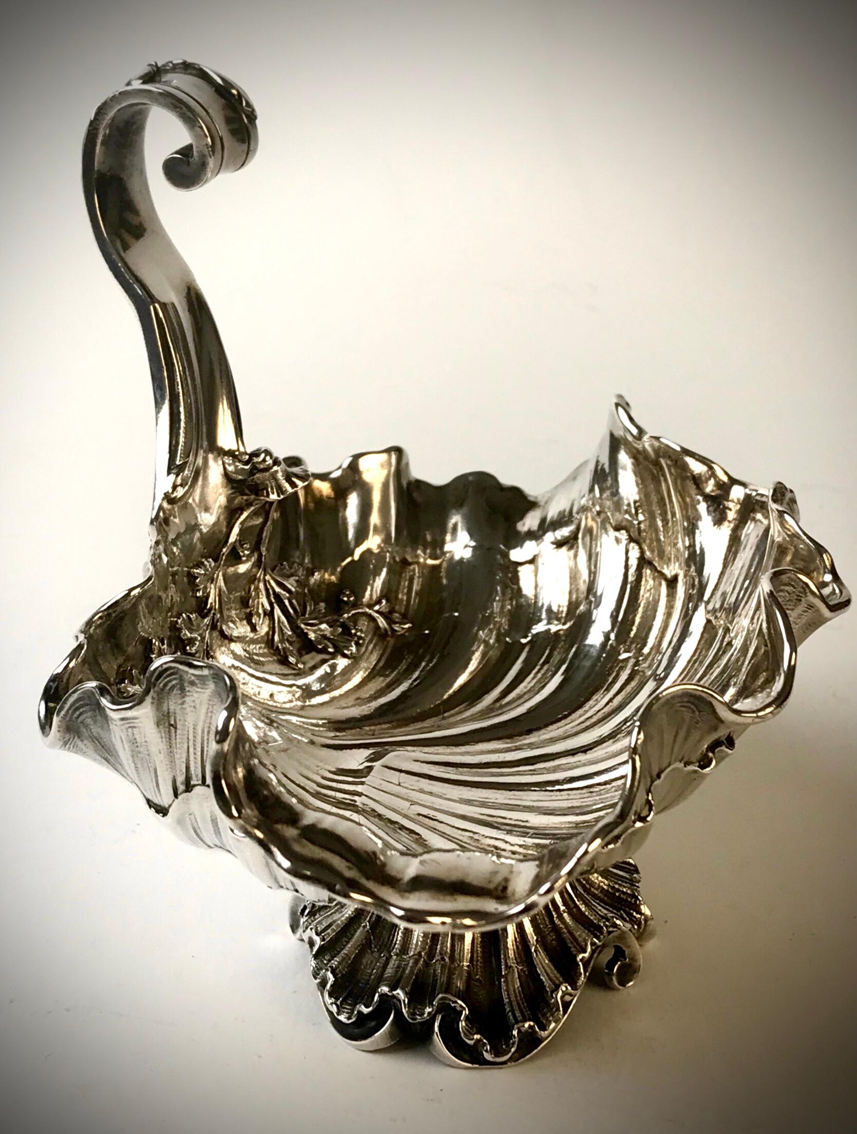 Magnificent Rare Solid Silver Sterling Sauce Boat France Sormani Paris For Sale 1