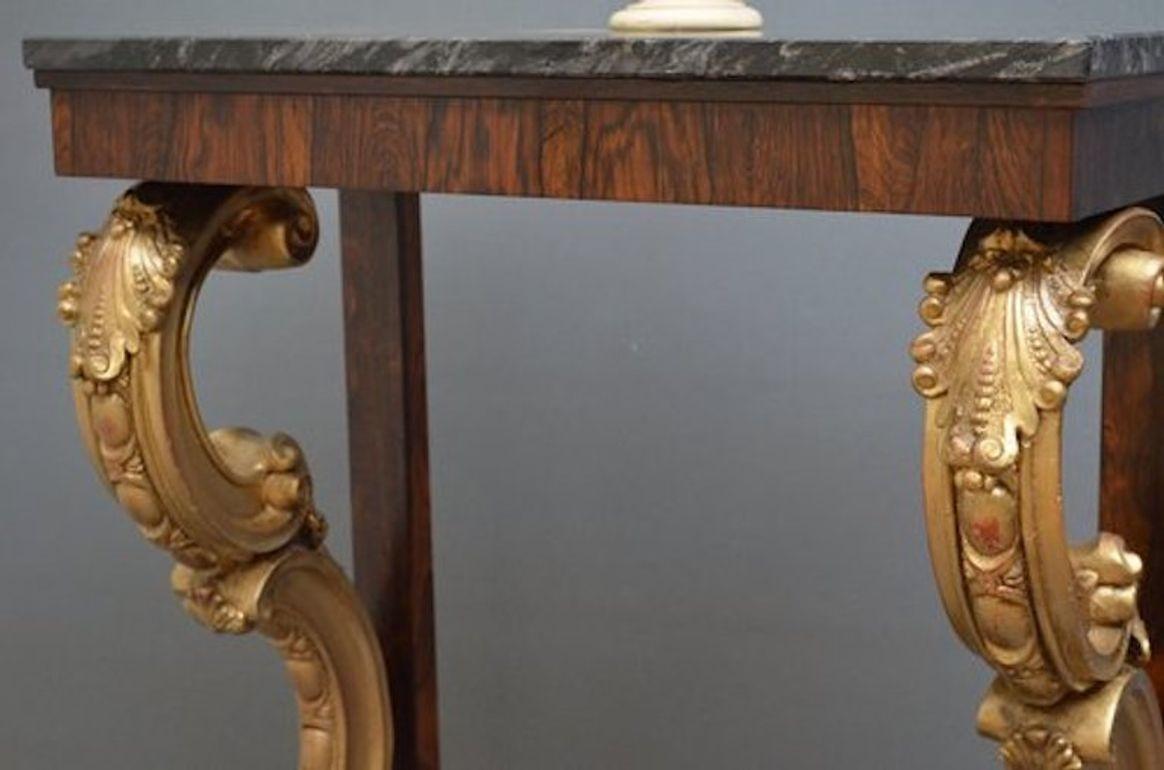 Magnificent Regency Console Table or Hall Table In Good Condition In Whaley Bridge, GB