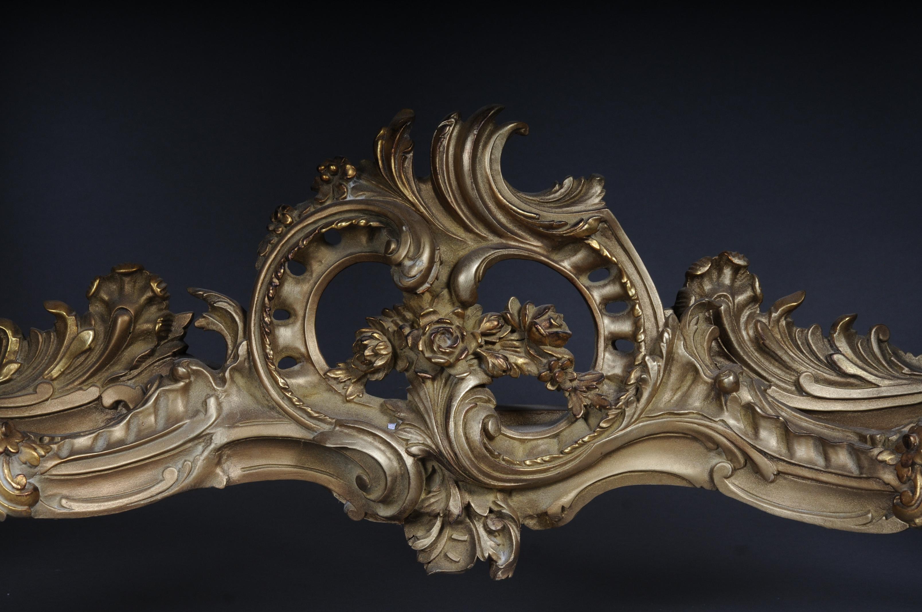 Magnificent Rococo Mirror Console / Sideboard, Gold Beech Wood, Gilt For Sale 2