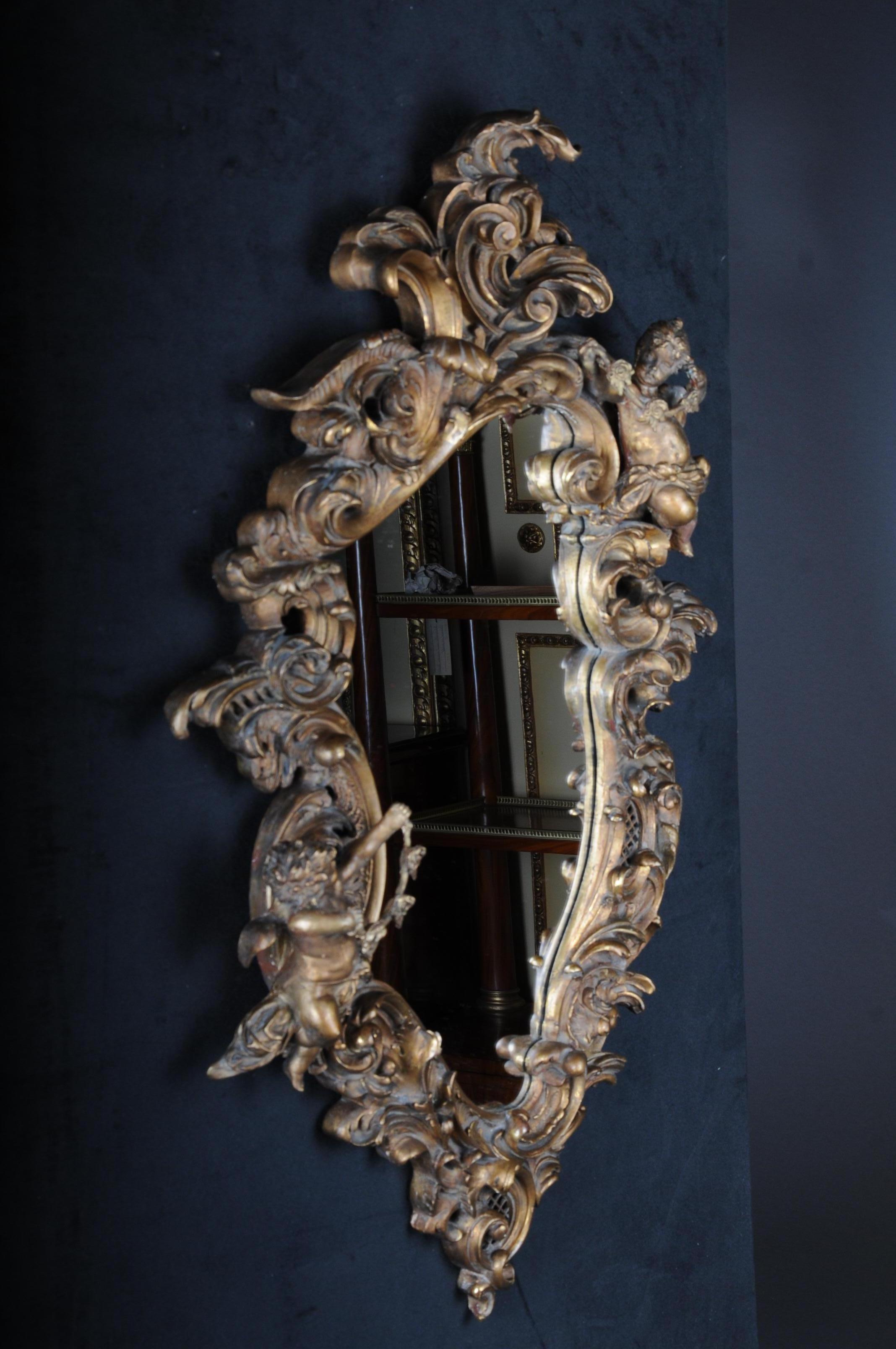 Magnifique miroir mural rococo de style Napoléon III en vente 11