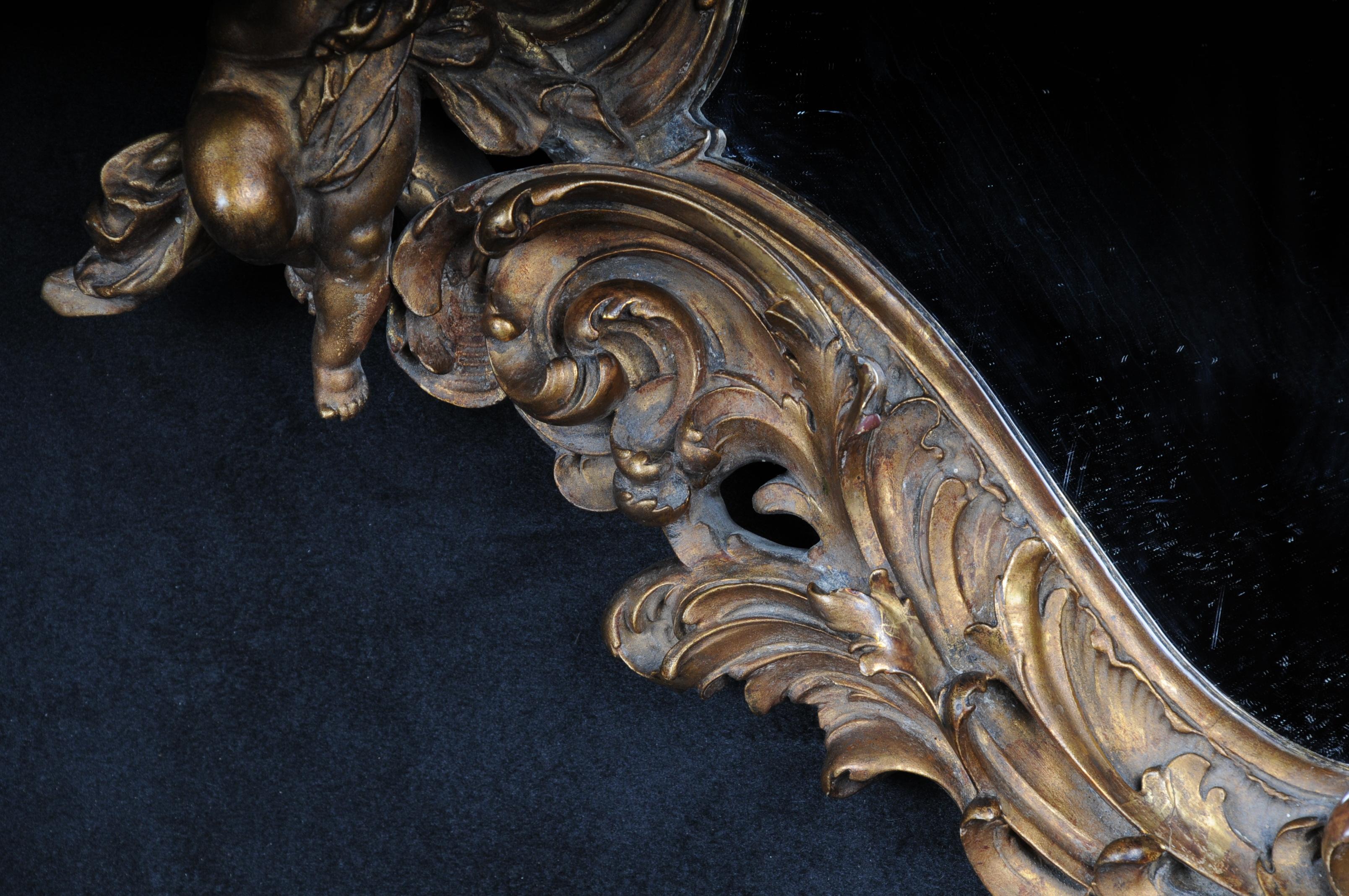 XIXe siècle Magnifique miroir mural rococo de style Napoléon III en vente