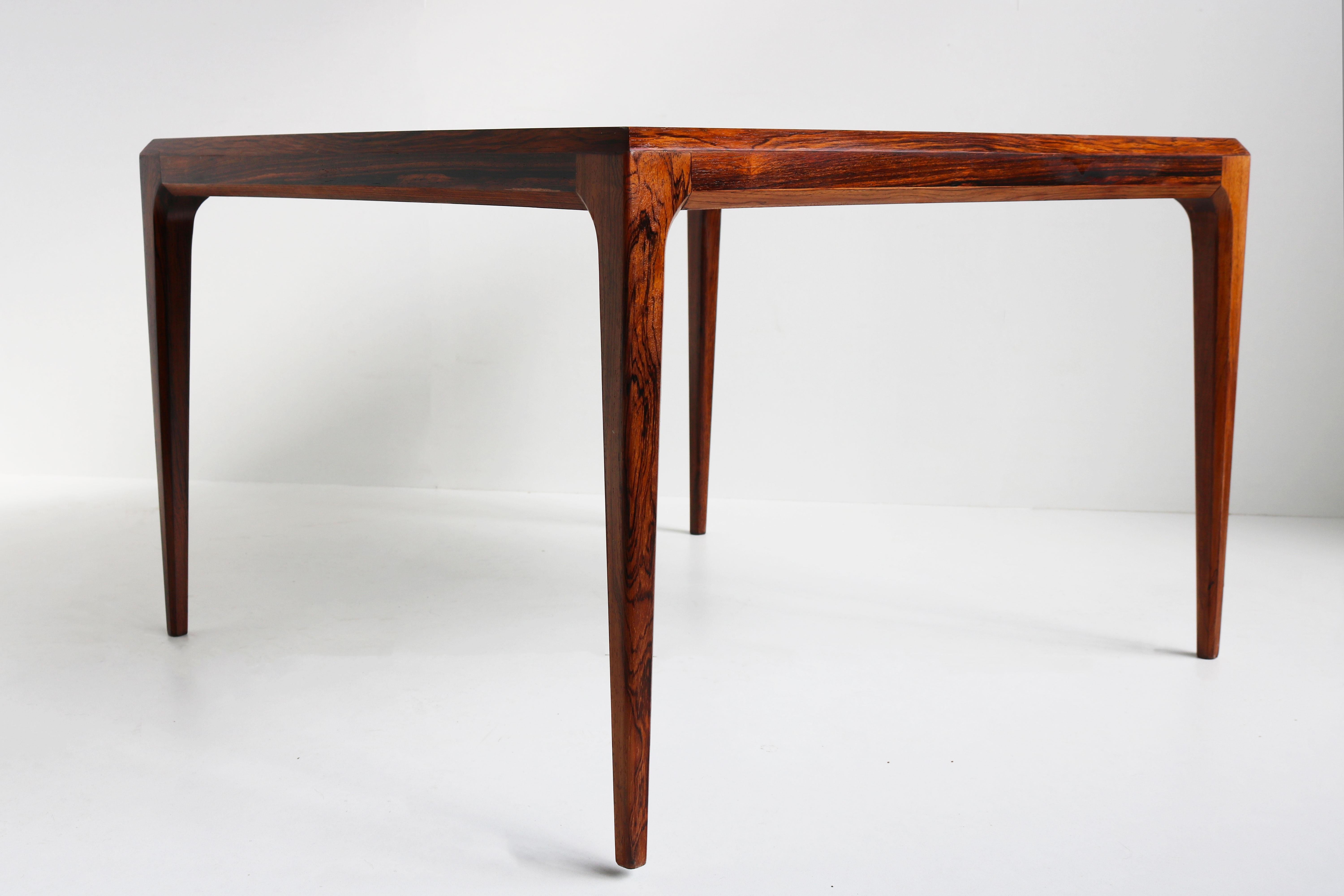 Mid-Century Modern Magnificent Rosewood Coffee Table by Johannes Andersen for CFC Silkeborg, 1950s For Sale