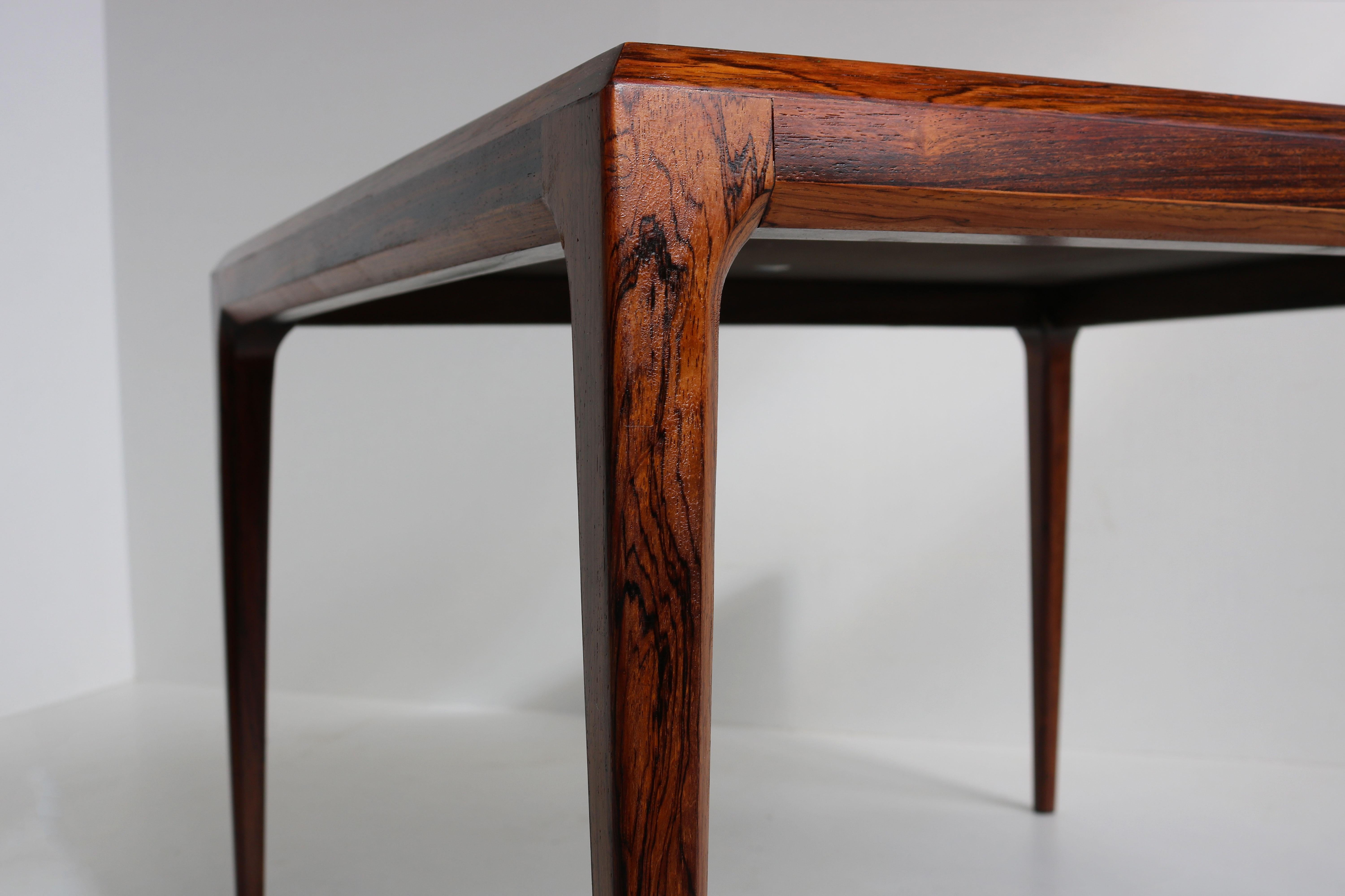 Danish Magnificent Rosewood Coffee Table by Johannes Andersen for CFC Silkeborg, 1950s For Sale