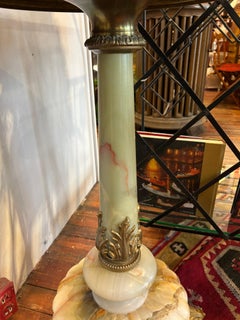 Magnificent Round Onyx and Gilt French Empire Side Table