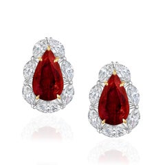 Magnificent Ruby and Diamond Earrings