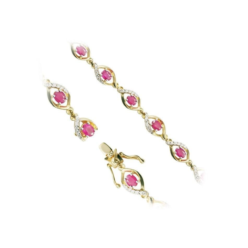 Bracelet Yellow Gold 14 K

Diamond 84-RND-0,42-G/SI1A
Ruby 14-2,69ct

Weight 10,18 grams
Size 18

With a heritage of ancient fine Swiss jewelry traditions, NATKINA is a Geneva based jewellery brand, which creates modern jewellery masterpieces