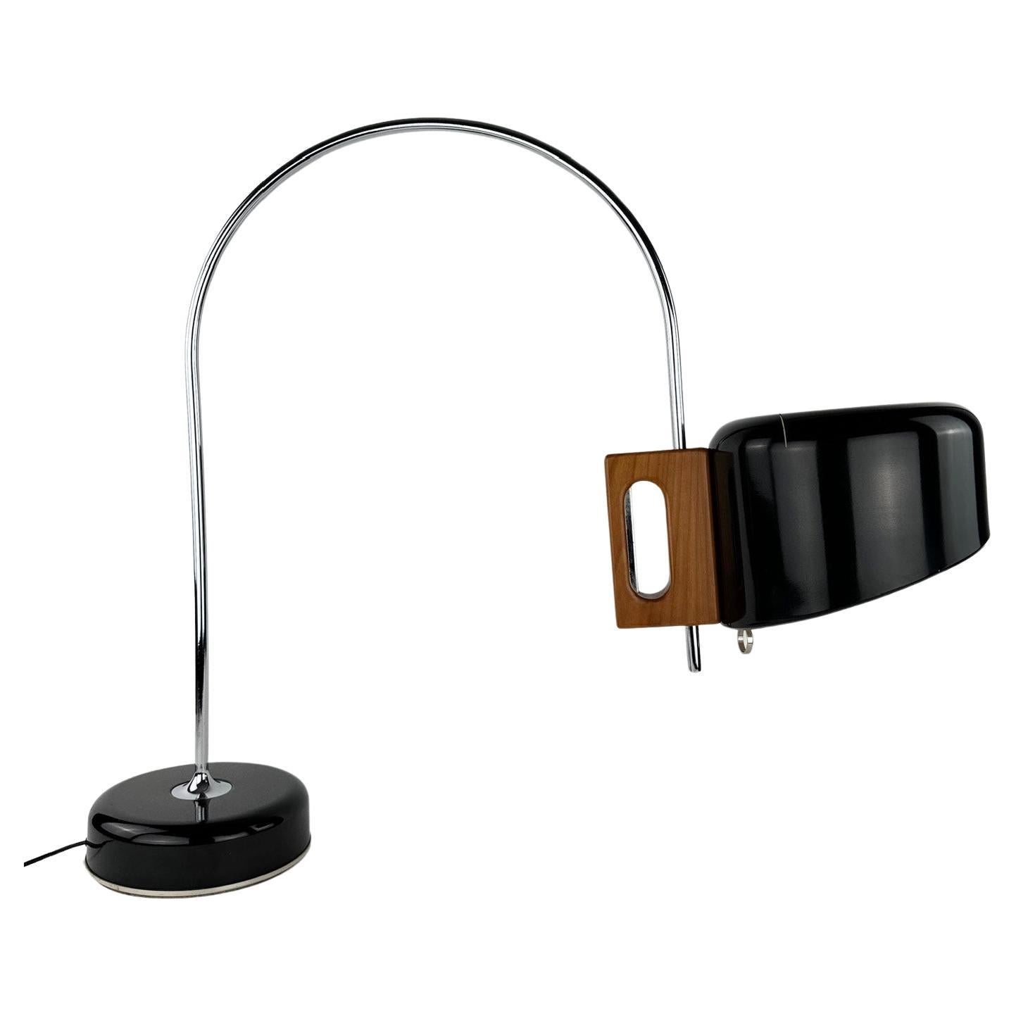 Magnificent "Sauce" table lamp Black Edition by Tomás Díaz Magro for Fase 1960s.