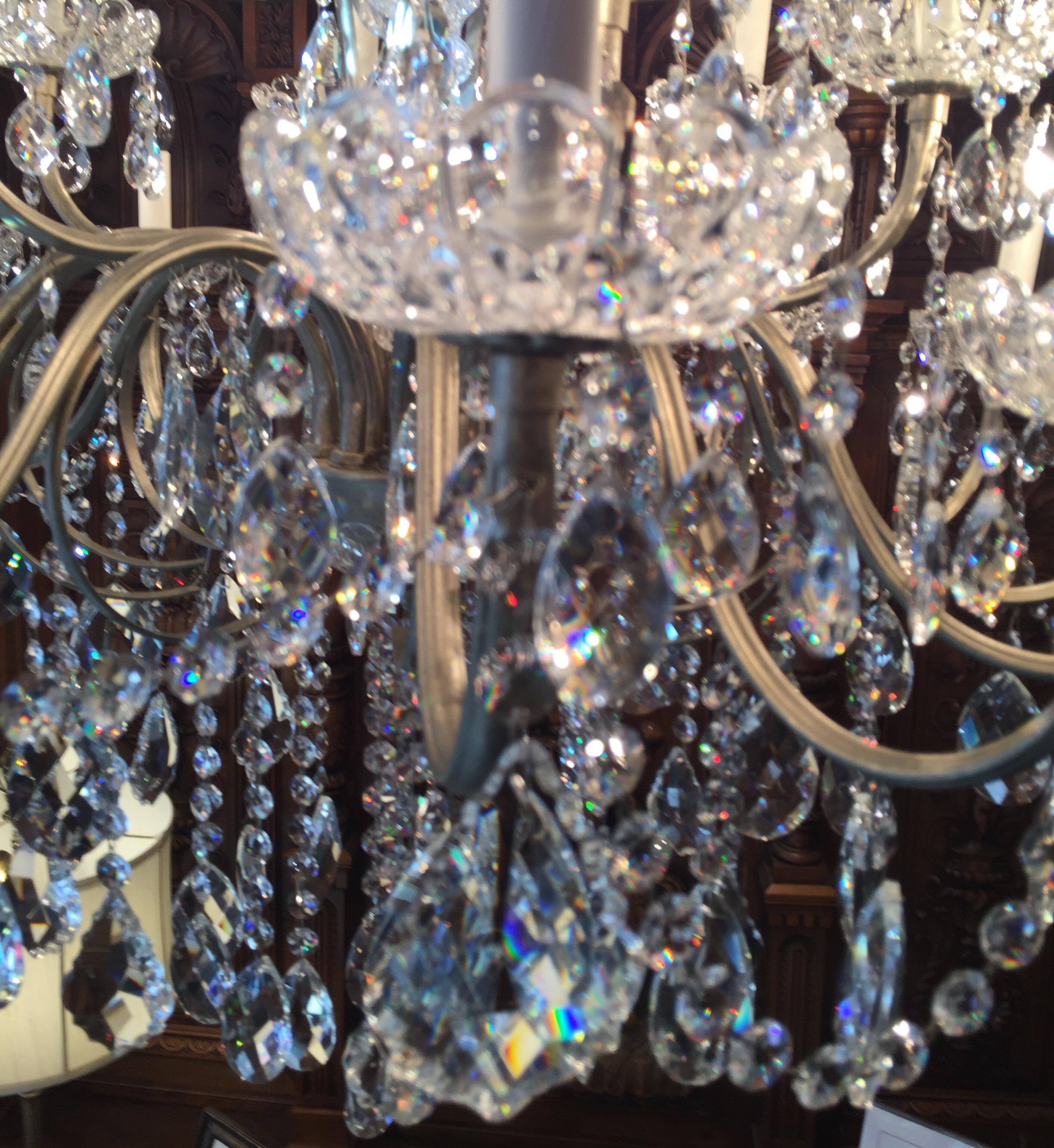 Magnificent Schonbek New Orleans Collection Heritage Handcut Crystal Chandelier 3