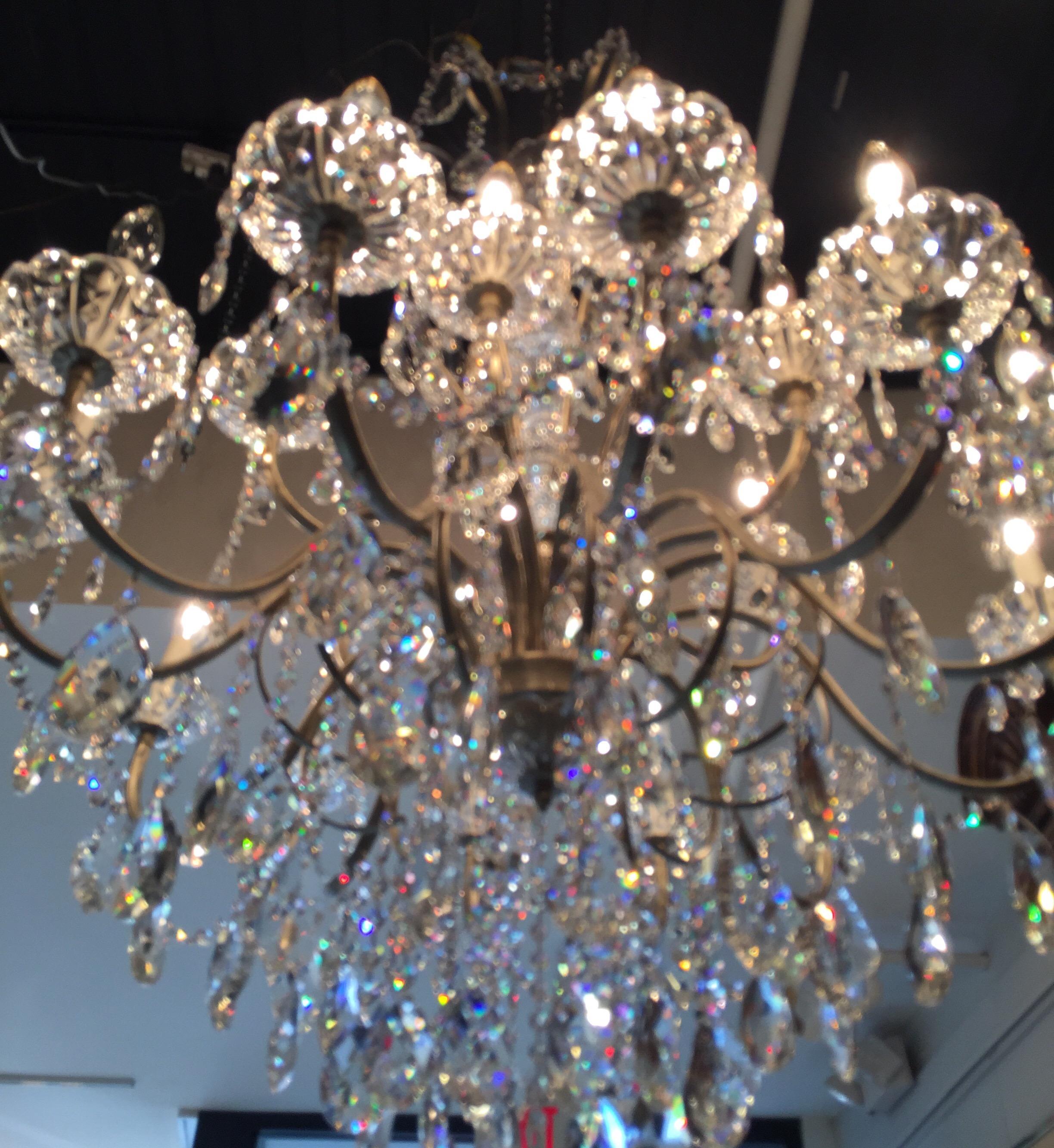 Contemporary Magnificent Schonbek New Orleans Collection Heritage Handcut Crystal Chandelier