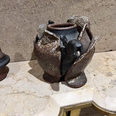 Magnifique théière sculpturale vintage Studio Art Pottery