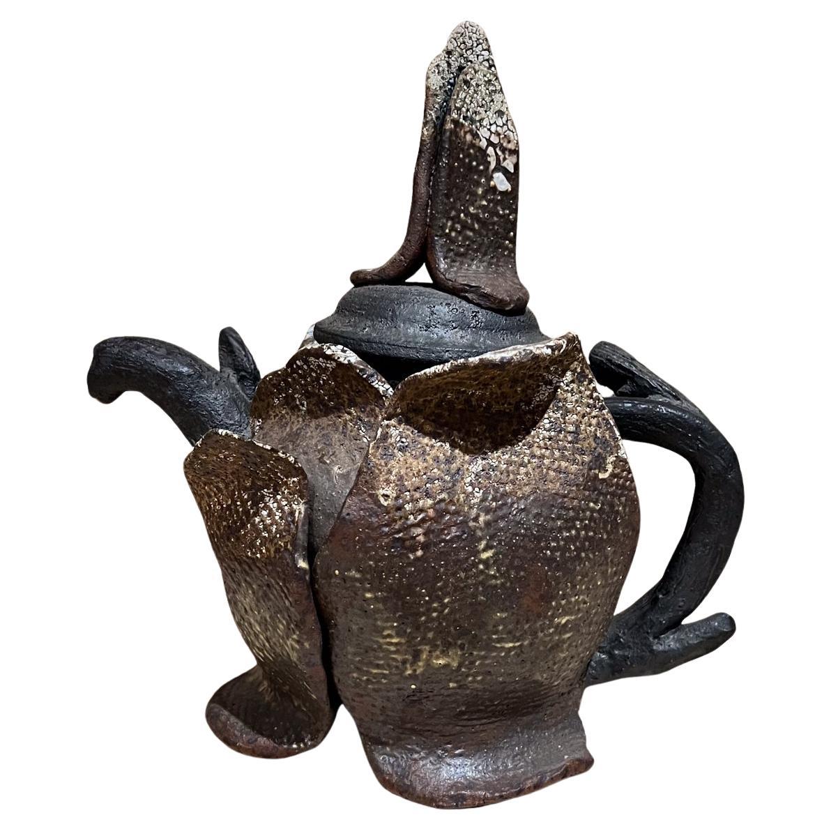 Magnificent Sculptural Tea Pot Vintage Studio Art Pottery