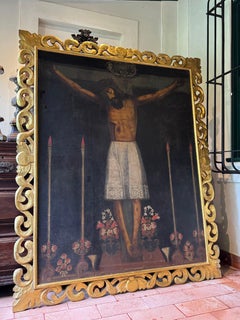 Spanish Colonial Magnificent Señor de los Temblores — Cusco School, 17th Century