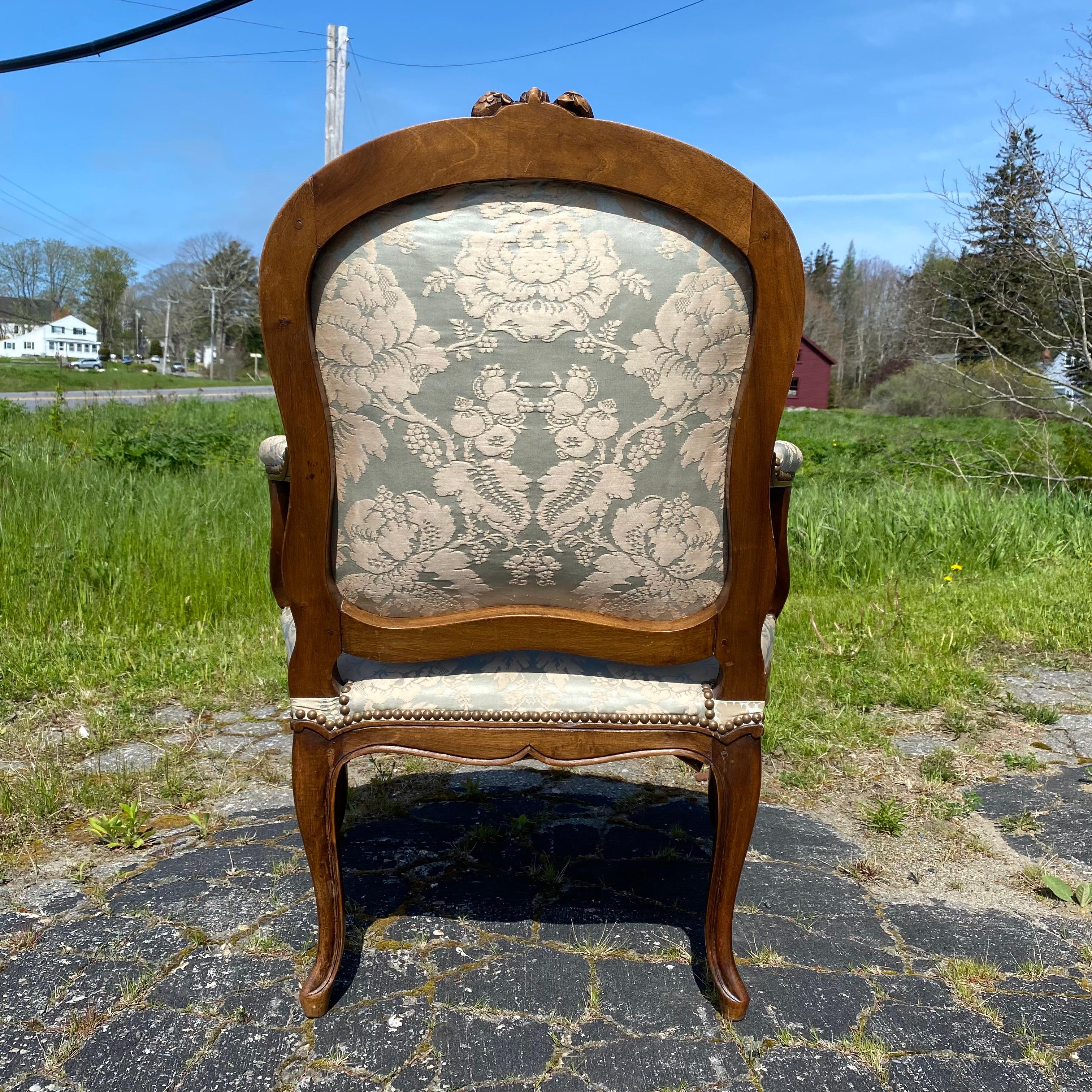 Magnificent Set Four 19th Century Highly Carved Armchairs from South of France For Sale 3
