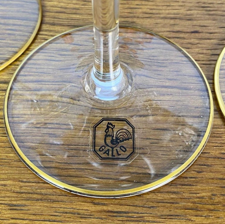 Magnificent Set of Crystal Wine Glasses by Gallo, Germany, 1980s For Sale at 1stDibs