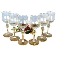 Magnificent Set of Crystal Wine Glasses by Gallo, Germany, 1980s