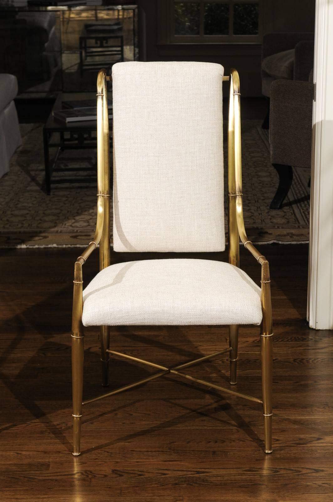 Magnifique ensemble de huit chaises de salle à manger par Weiman/Warren Lloyd pour Mastercraft en vente 8