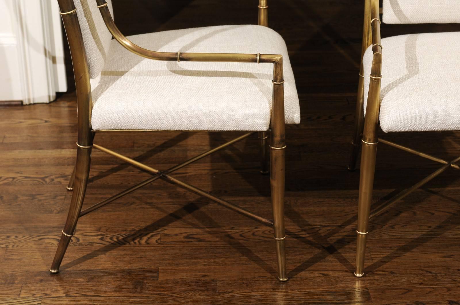 Magnifique ensemble de huit chaises de salle à manger par Weiman/Warren Lloyd pour Mastercraft en vente 9