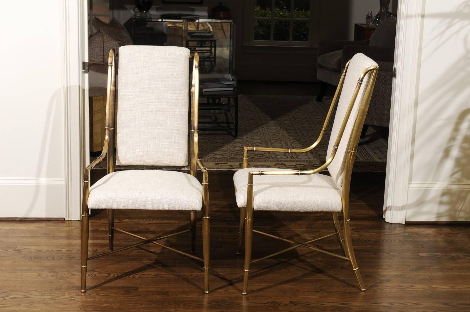 Fin du 20e siècle Magnifique ensemble de huit chaises de salle à manger par Weiman/Warren Lloyd pour Mastercraft en vente