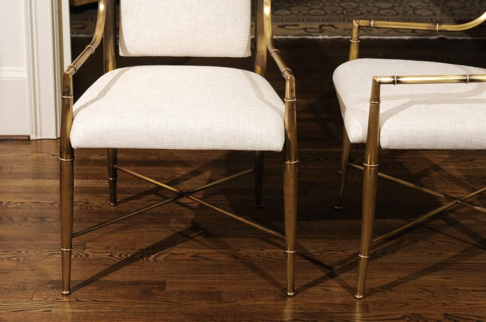 Magnifique ensemble de huit chaises de salle à manger par Weiman/Warren Lloyd pour Mastercraft en vente 1