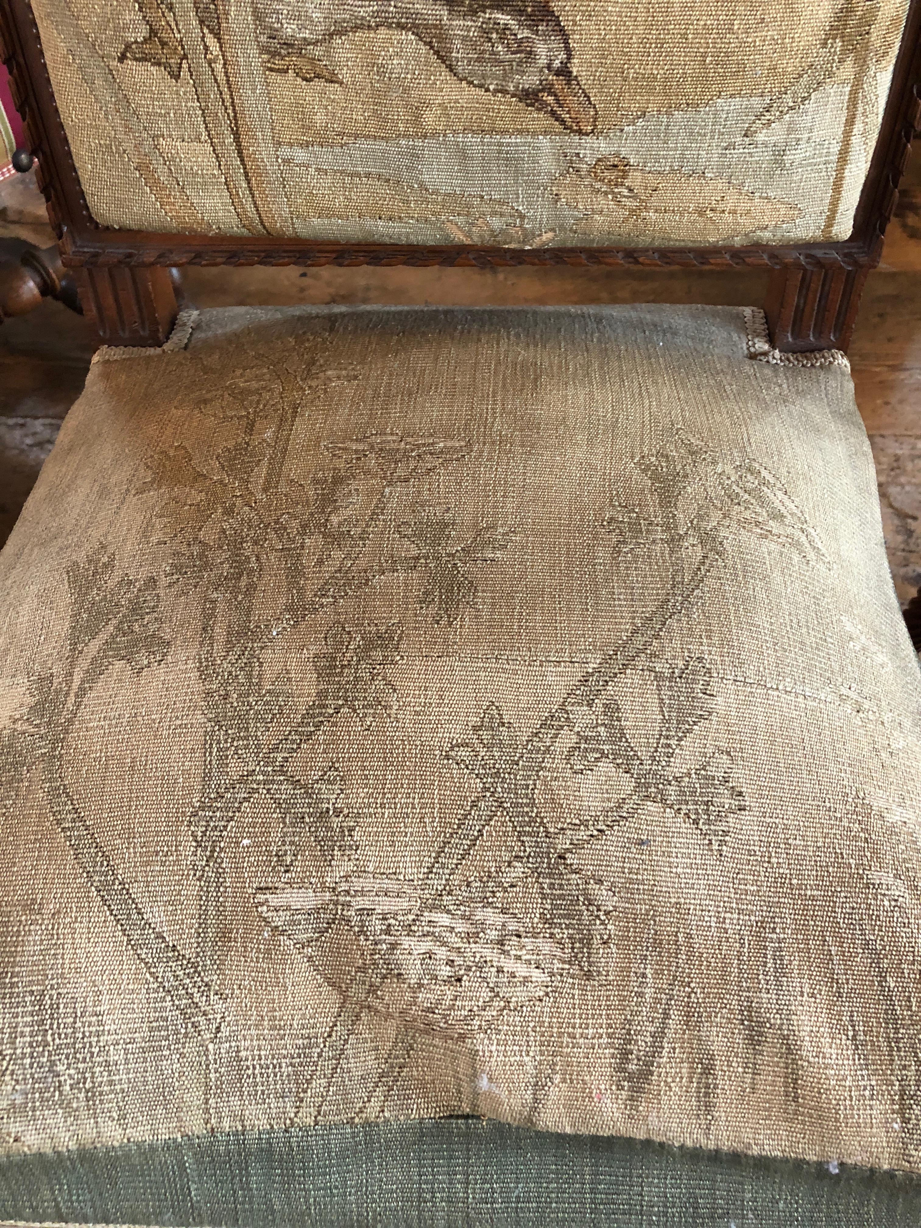 Magnificent Set of French Antique Louis XVI Aubusson Tapestry Dining Chairs 11