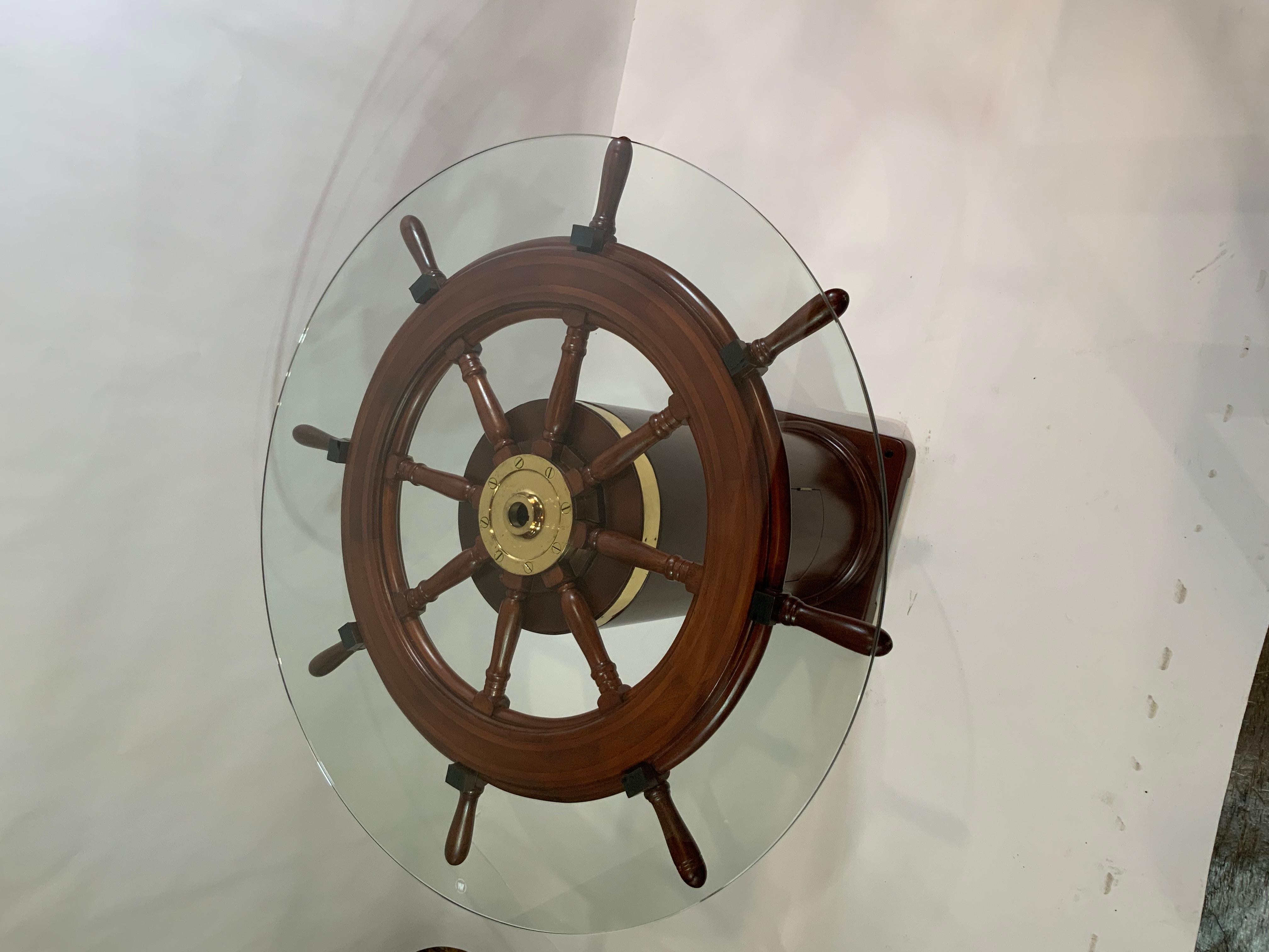 Magnificent Ships Wheel Bistro Table For Sale 4