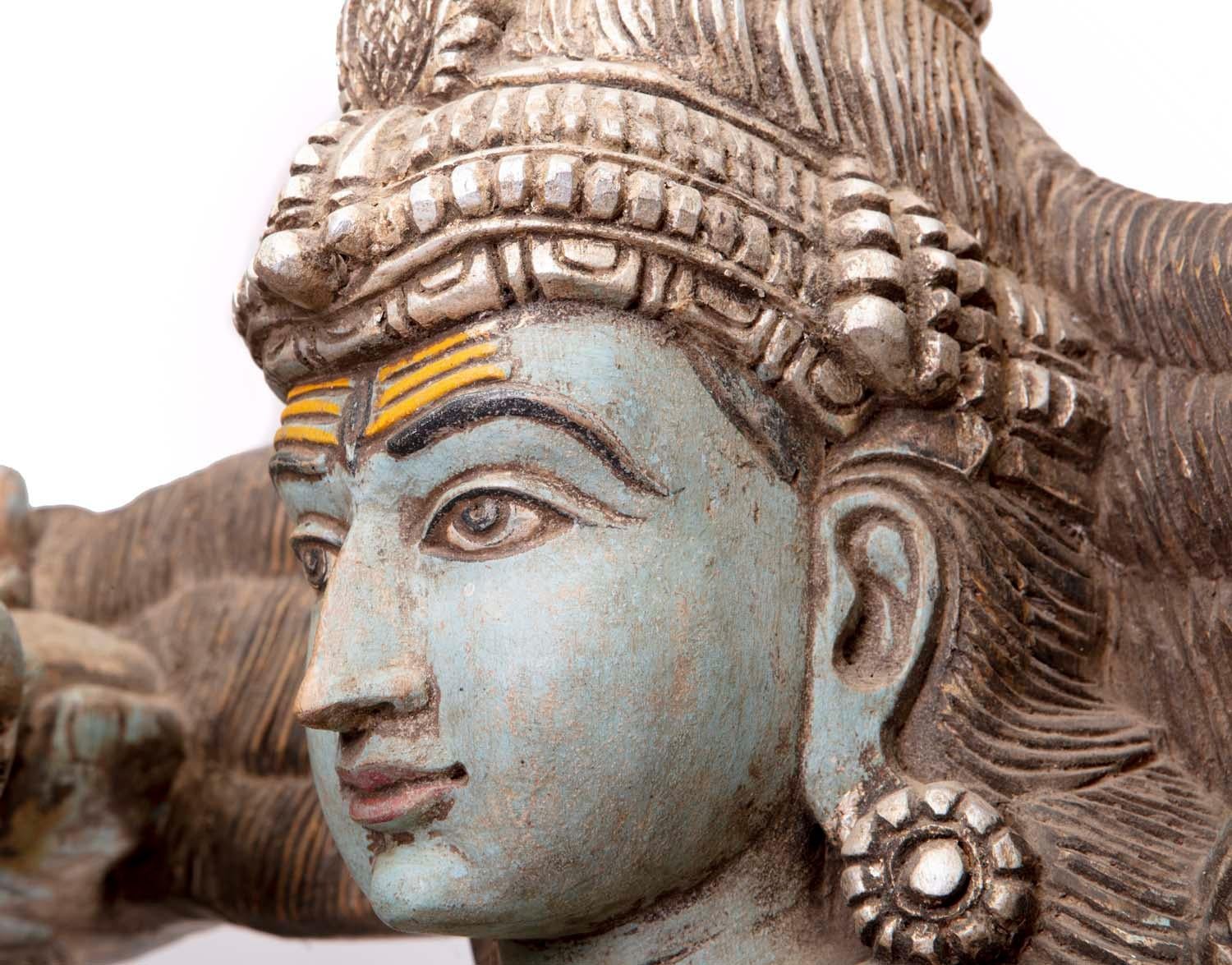 Peint à la main Magnifique sculpture de Shiva, fabriquée à la main, cueillie à la main à Jodhpur, Inde en vente